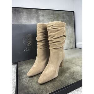 Vince Camuto VC-Skylar Oyster Suede Boots 11M 0304VC3230 NIB